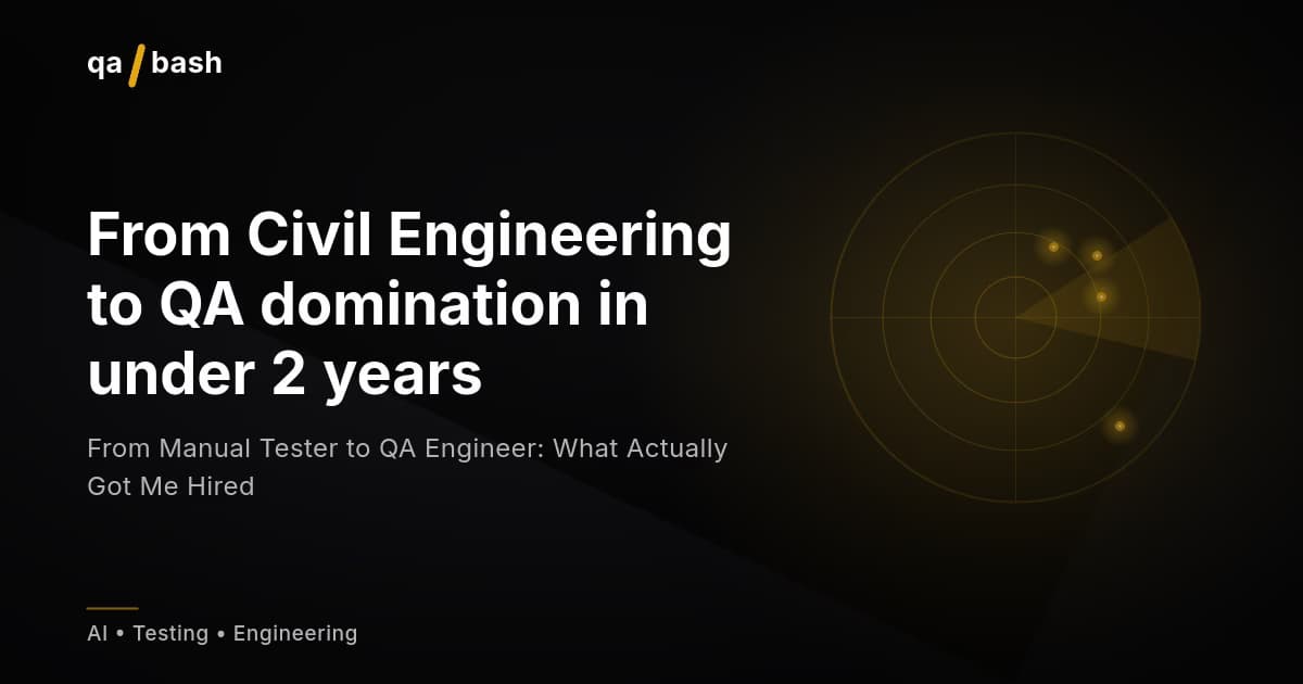 From Manual Tester to QA Engineer: What Actually Got Me Hired