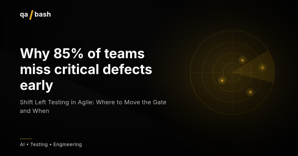 Shift Left Testing in Agile: Where to Move the Gate and When