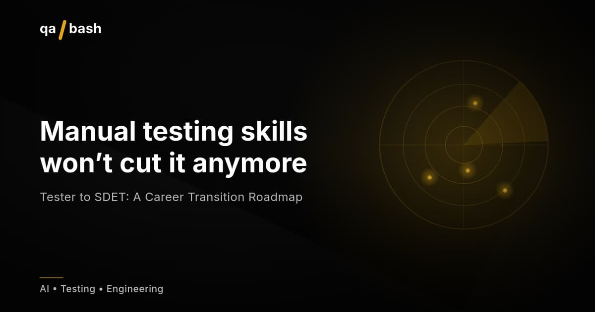 Tester to SDET: A Career Transition Roadmap