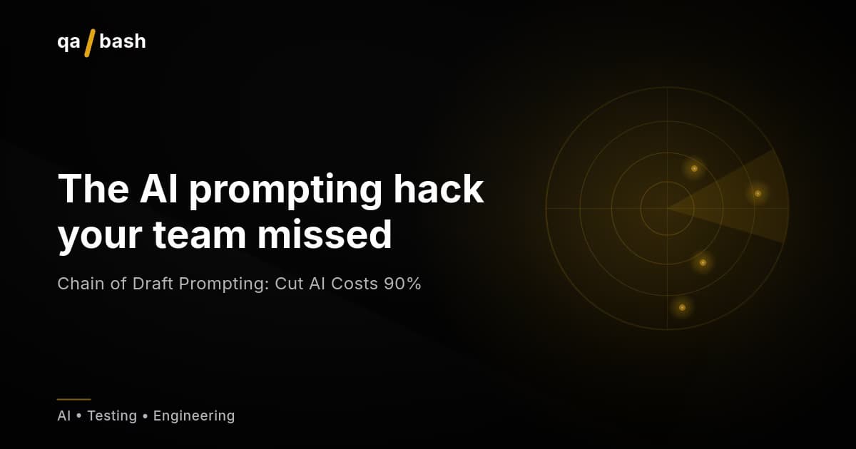 Chain of Draft Prompting: Cut AI Costs 90%
