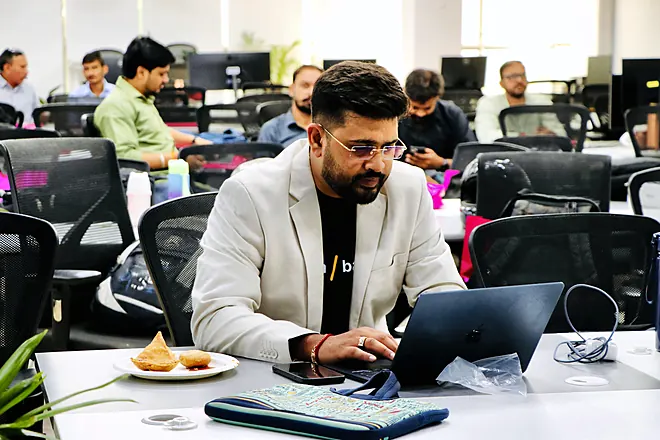 Attendee working during a QA Bash hands-on session