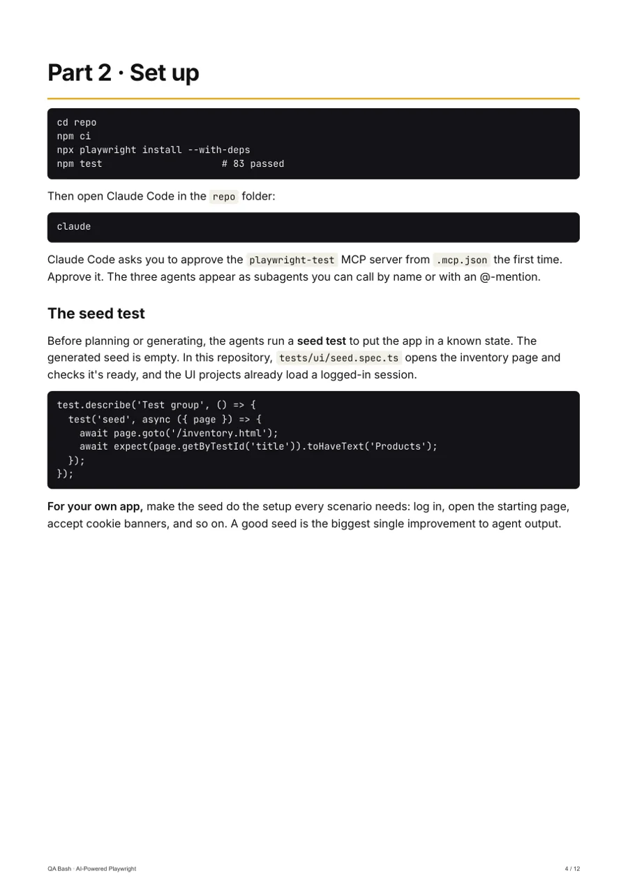 AI-Powered Playwright — inside page